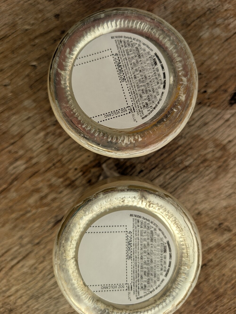 Anthropologie 4 Volcano White & Silver Jar Candle Set - Picture 5 of 7